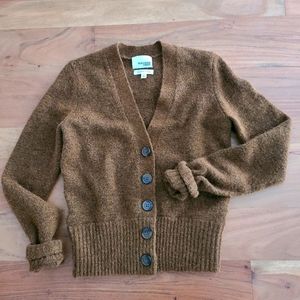 Pecan brown cozy cardigan from Wilfred Free